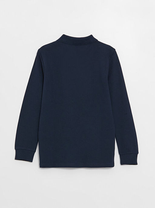 Polo Yaka Basic Uzun Kollu Erkek ?ocuk Ti??rt - Waikiki фото 3