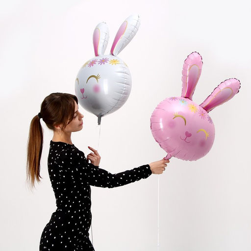 Шар фольгированный 32" «Белый кролик»