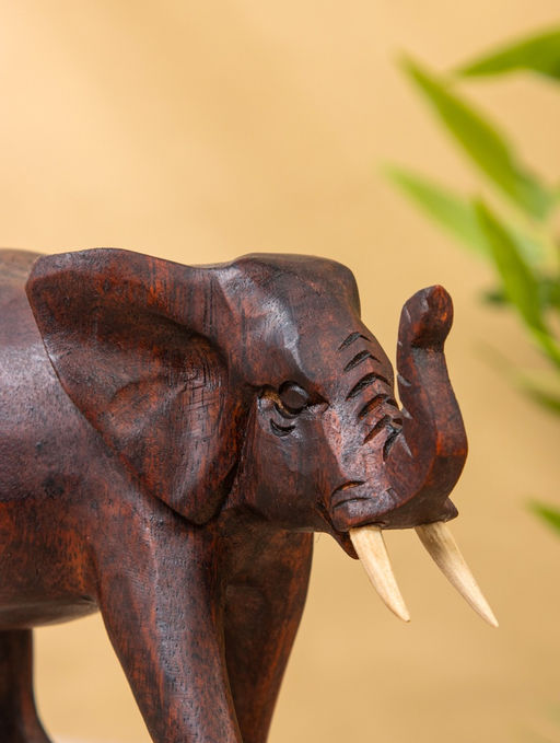 Сувенир «Слон», 24×11×16 см, дерево суар, тёмно-коричневый