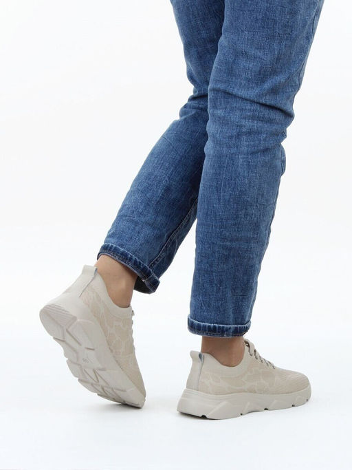 03-YH466-2 BEIGE Кроссовки женские (натуральная кожа)