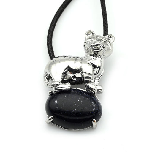 Подвеска с авантюрином синим Тигр 23*32мм