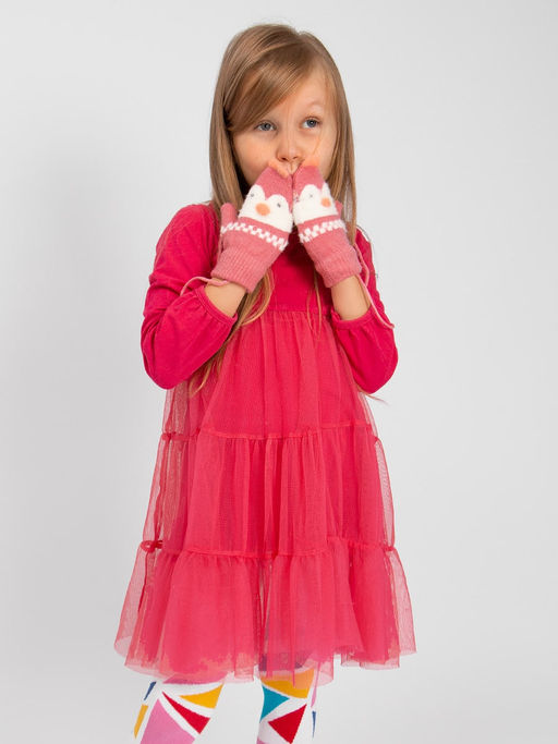 Варежки детские на шнурке Kim Lin  фото 4