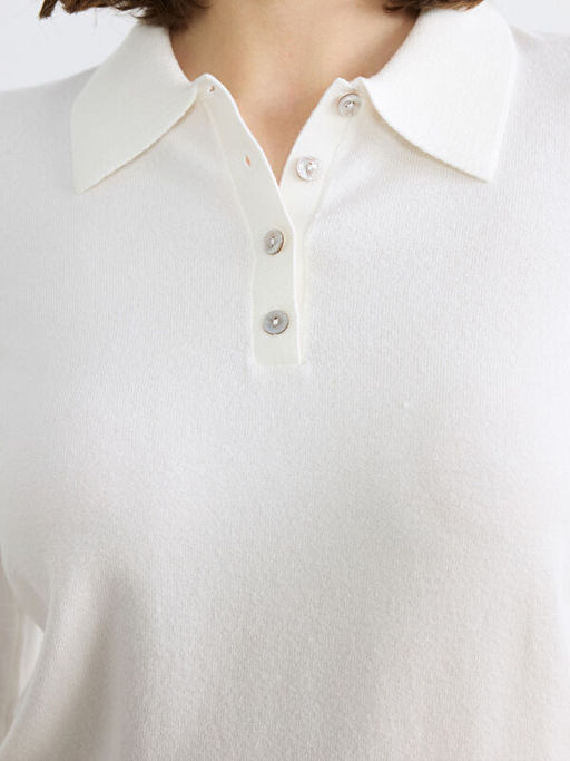 Polo Yaka Kad?n Triko Kazak