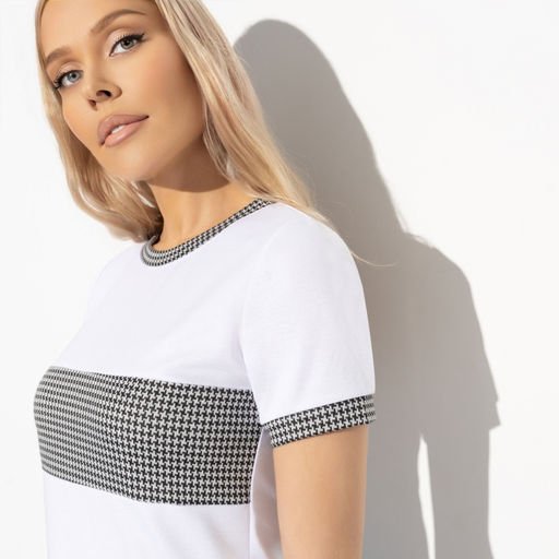 Футболка из трикотажа Неповторимая ты (white) - Charutti фото 3