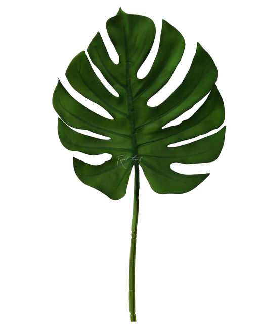 Лист монстеры - Зеленый - Real touch фото 2
