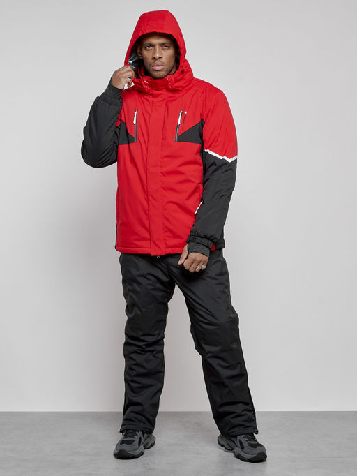 Горнолыжный костюм мужской зимний красного цвета 6319Kr - Leifensh фото 25