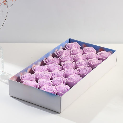 Цена за 25 шт. Мыльные лепестки для ванны Бутон королевской розы. Сиреневый, подарочный, 7?7?6 см - Simaland фото 3