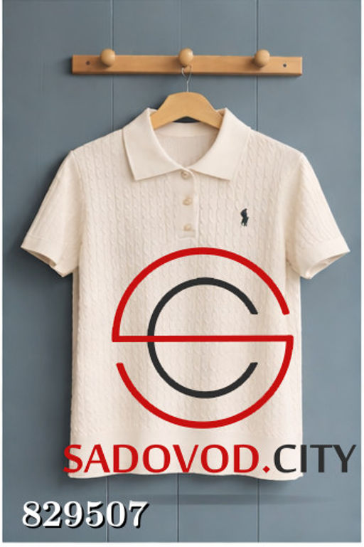 Женская футболка-поло однотонная