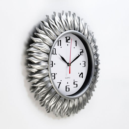 Часы настенные интерьерные «Подсолнух», дискретный ход, d=30 см, циферблат d=17.5 см, от батарейки 1хАА