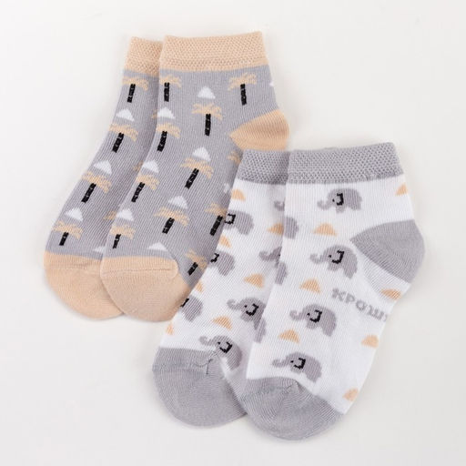 Носки детские Крошка Я «Слон», набор 2 пары, 10-12 см