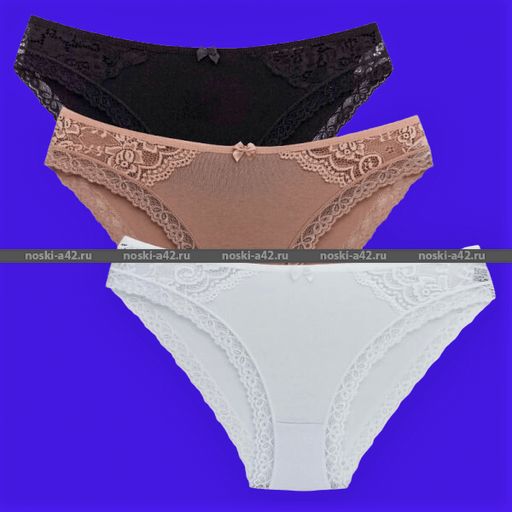 Цена за 5 шт. Трусы женские Турция кружево большие размеры арт. 63640 (63475, 63512) 3XL (50-52) - For you фото 5