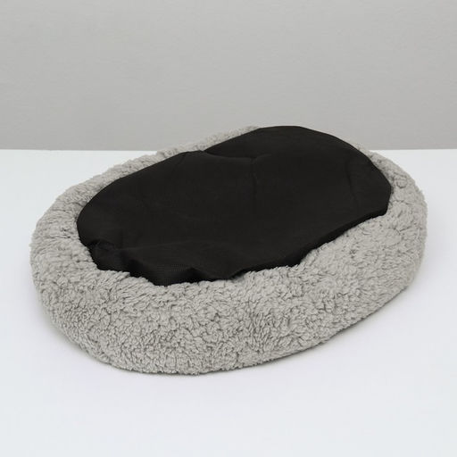 Лежанка для щенков и котят Уют, мягкий мех, 383211 см, серая - Пижон фото 6