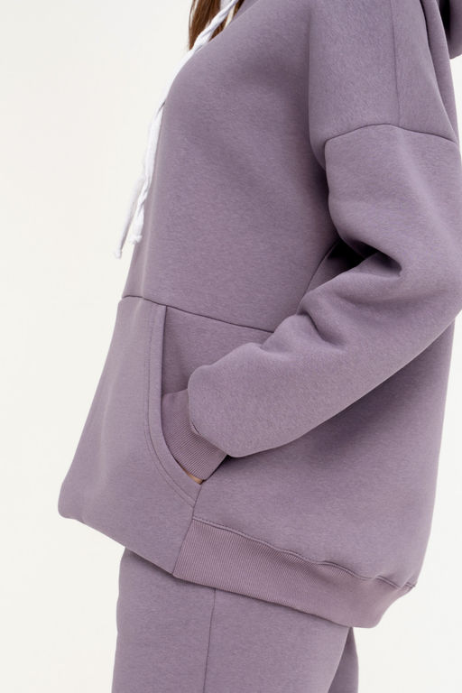 Джемпер Футер 3-х нитка начес 194L17 аметист худи толстовка - Solo mio фото 7