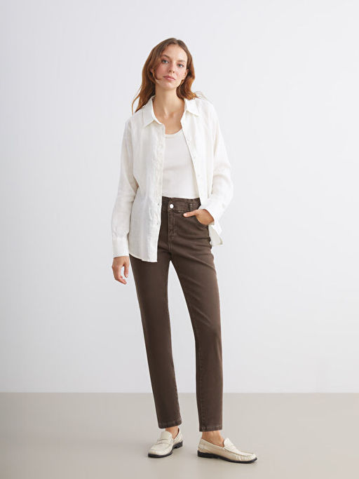 %100 Keten Kad?n G?mlek