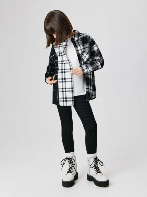 ACOOLA / Блузка детская для девочек Dive черно-белый  фото 5