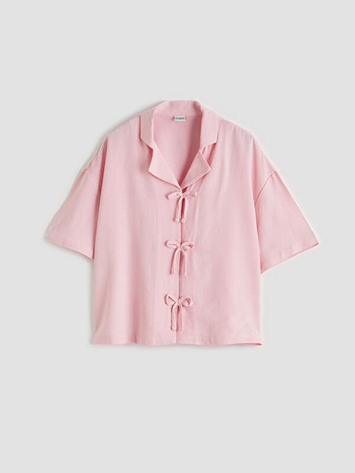 Keten Kar???ml? K?z ?ocuk Bluz ve Pantolon