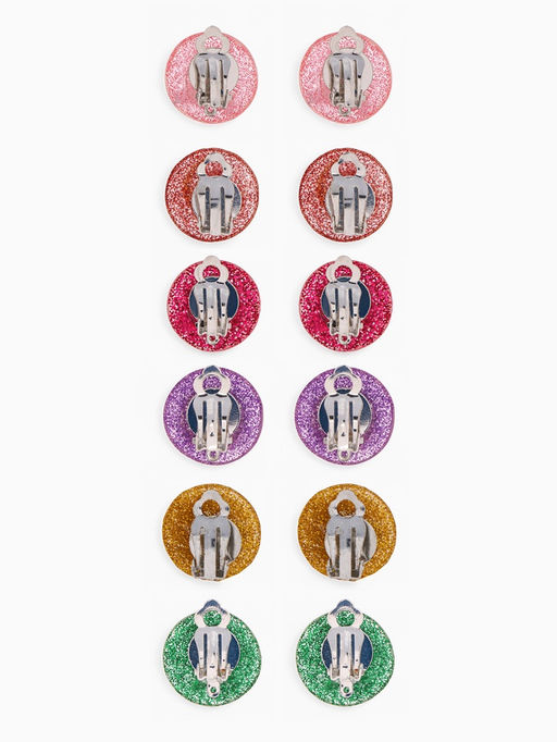 Цена за 2 шт. Серьги клипсы детские Выбражулька «Блестящие единорожки», МИКС