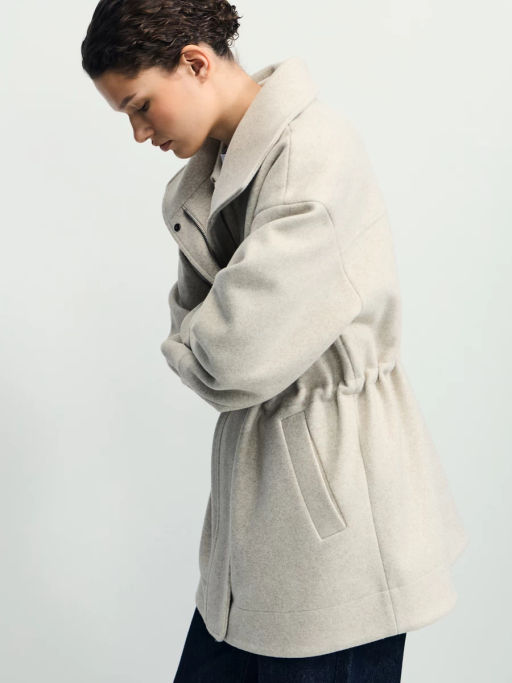 Парка из пальтовой ткани на кулиске / Zarina  фото 4