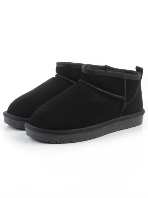 PF8300-1 BLACK Угги женские (натуральная замша, 100% шерсть)