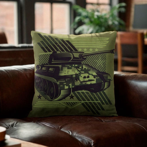 Наволочка декоративная Этель Танк 40х40 см, 100% п/э