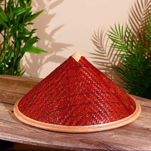 Бамбуковая шляпа 38 см бордовая - Simaland фото 4