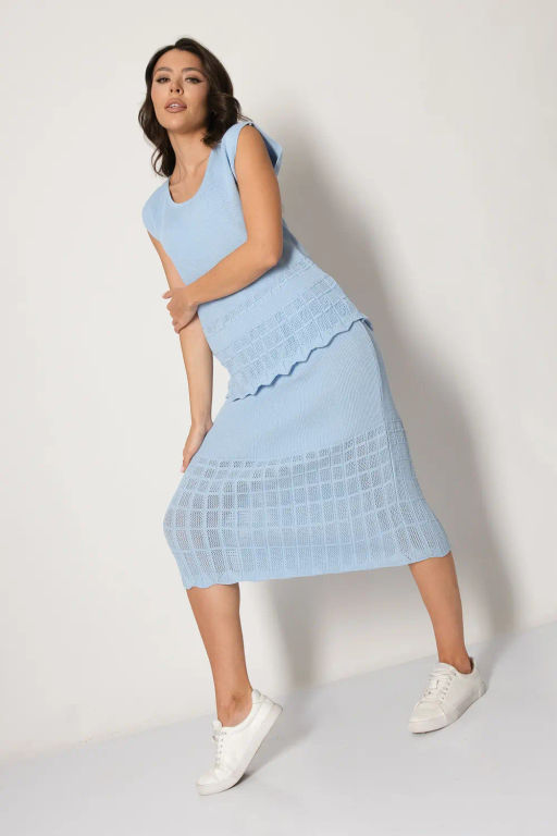 ЗЛАТА Юбка И 019/голубой