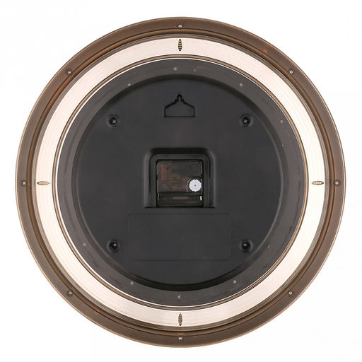 Часы настенные Мистика д41см, h6см, мягкий ход, циферблат Ирис черный; цифры арабские, золотой; корпус пластик, золотой/прозрачный; в коробке (Китай) - Домашняя мода фото 4