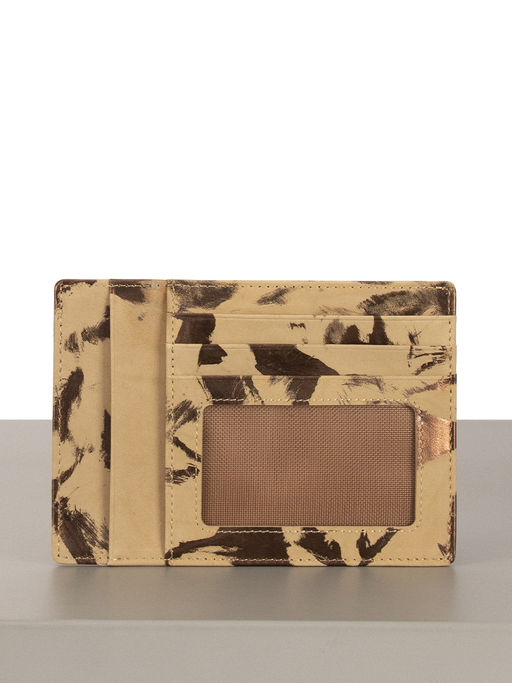 LACCOMA кредитница LA-6888-бежевый-бронзовый натуральная кожа