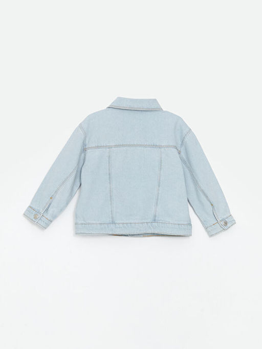 G?mlek Yaka Basic K?z ?ocuk Jean Ceket