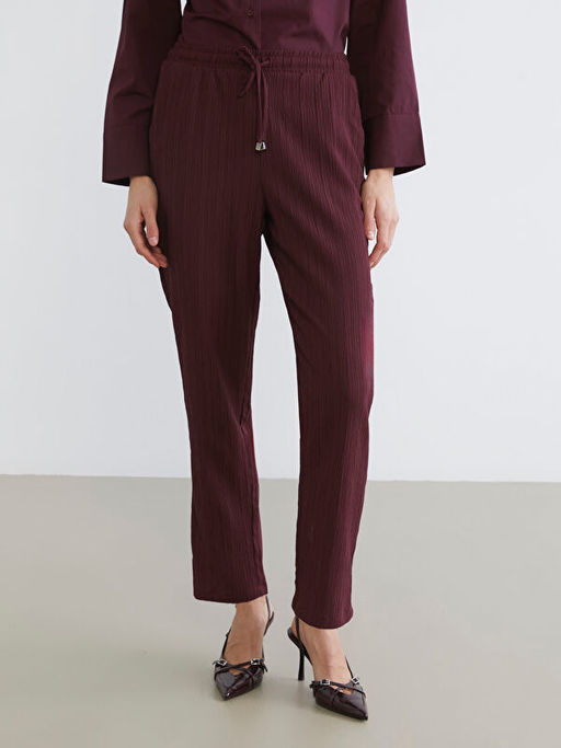 Beli Lastikli Dokulu Havu? Kesim Kad?n Pantolon