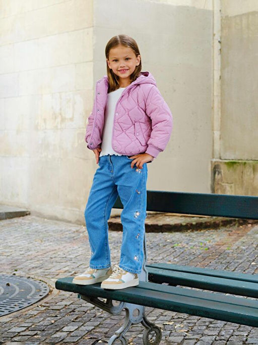 ?i?ek Nak??l? K?z ?ocuk Jean Pantolon