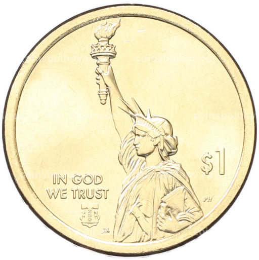 Монета 1 доллар 2026 года D США Американские инновации  Айова. Норман Борлоуг (отец Зеленой революции)