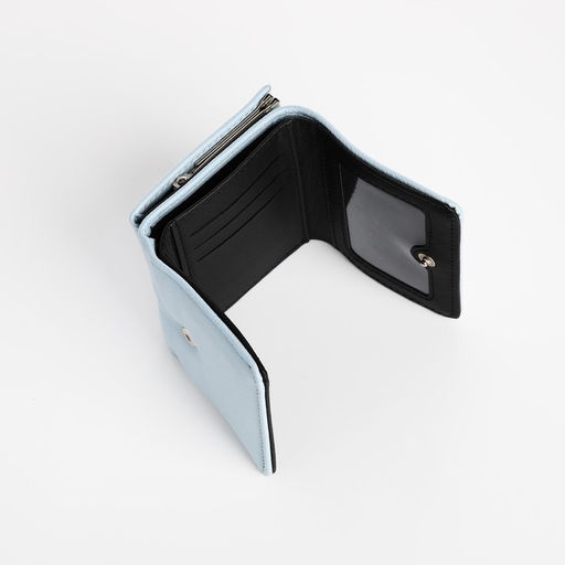 Кошелёк на кнопке, цвет голубой - Simaland фото 4