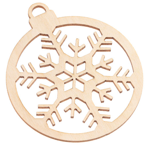 Заготовки для творчества на новый год Шары со снежинками, 5 шт.