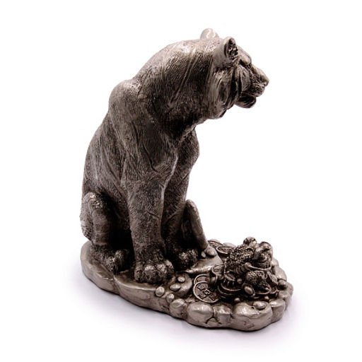 Фигурка Фен Шуй Тигр и жаба на монетах Защита процветающего семейства 18-16см ХРУПКОЕ