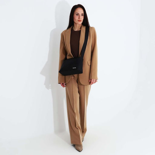 Сумка женская через плечо TEXTURA, средний размер, цвет чёрный  фото 9