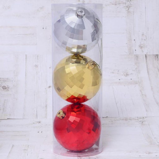 Ёлочные игрушки Диско-бум, шары новогодние, d=15 см, набор 3 шт., МИКС - Зимнее волшебство фото 2
