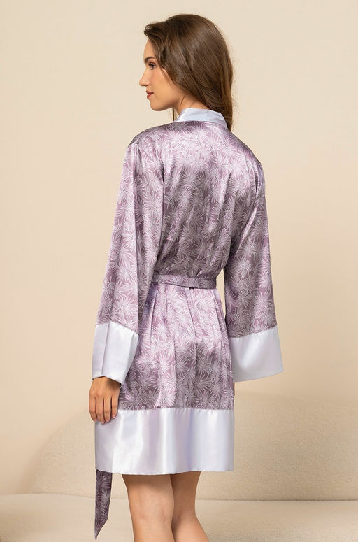 Короткий запашной халат Mia-Amore