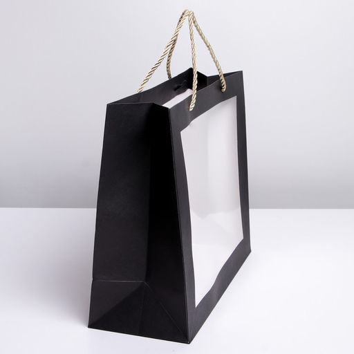 Пакет крафтовый с пластиковым окном Burn to be wild, 31 х 26 х 11 см - Дарите счастье фото 4