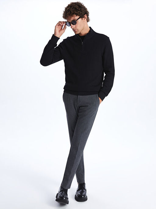 Dik Yaka Erkek Sweatshirt
