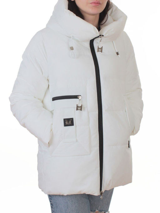 M-M07 WHITE Куртка зимняя женская (150 гр. холлофайбер)