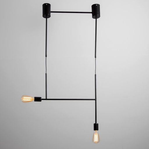 Светильник BayerLux «Лучик» 2хЕ27 40 Вт черный 50×5×30-130 см