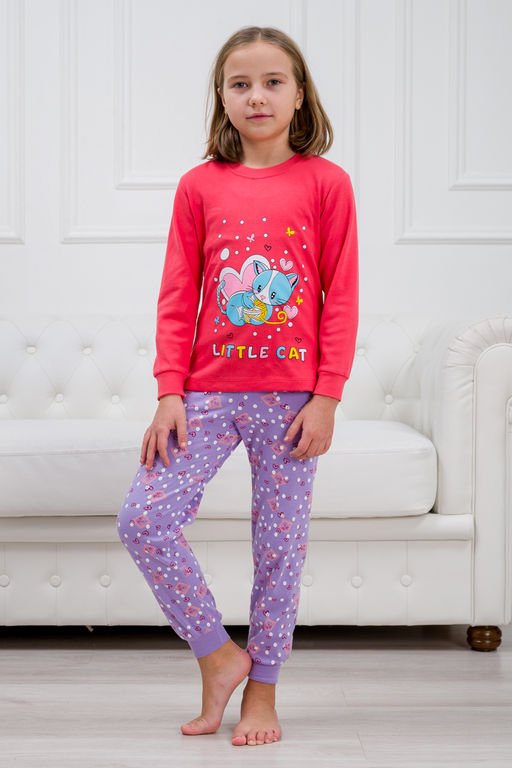 Пижама детская из интерлока Улыбка котенок с клубком - Амадэль фото 9