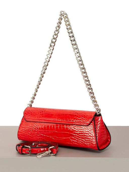 LACCOMA сумка J0117-красный эко кожа хлопок  фото 4