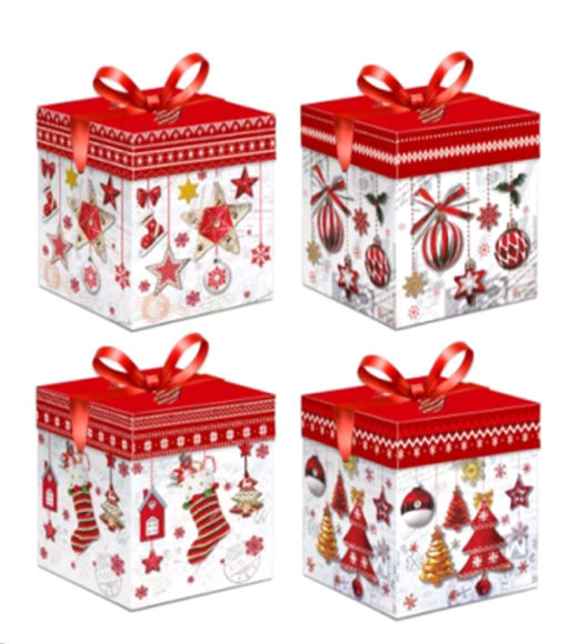Цена за 12 шт. Коробка подарочная 15x15x15 см складная / 119-M /уп 12/840/Новый год - ГалеонТрейд фото 2