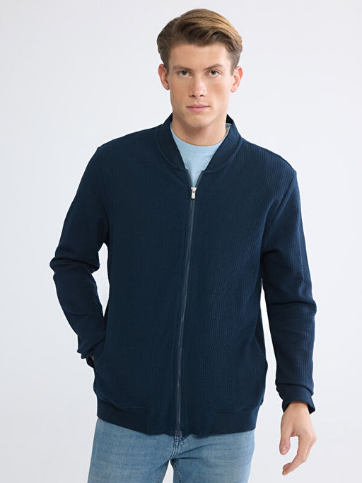 Kolej Yaka Erkek Fermuarl? Sweatshirt