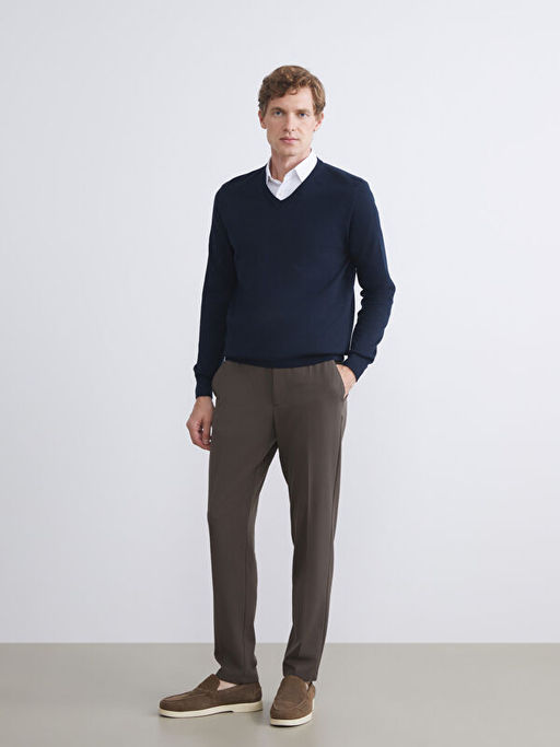 V Yaka Erkek Triko Kazak