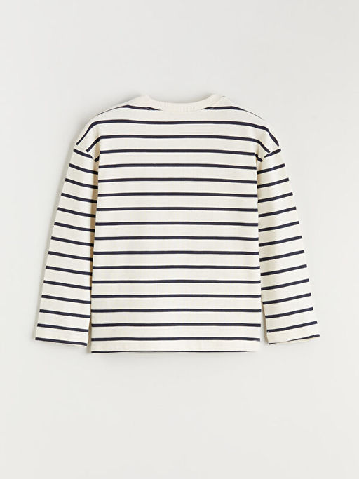 Bisiklet Yaka ?izgili Uzun Kollu Erkek ?ocuk Ti??rt