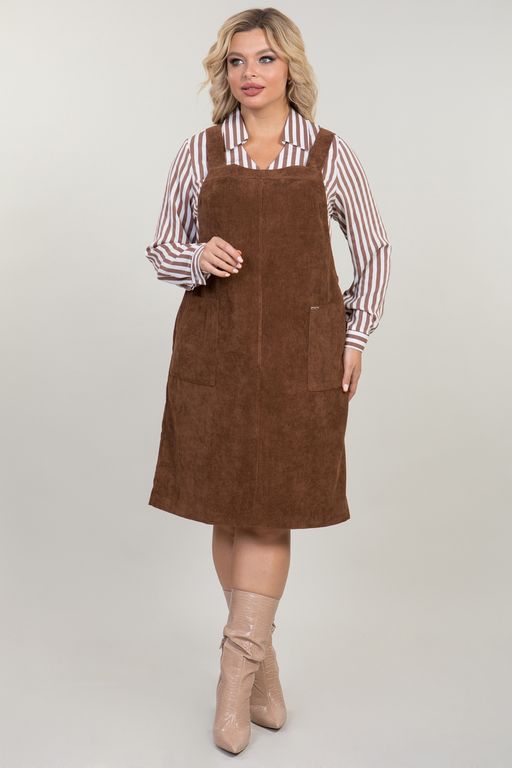 Сарафан 1040 коричневый - Novita фото 3