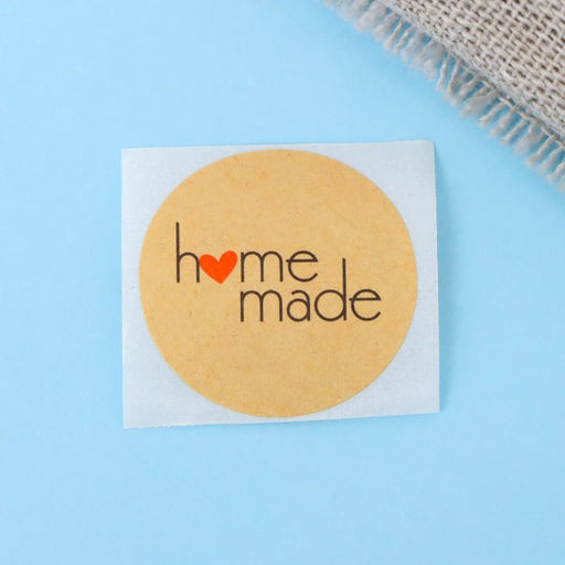Наклейки крафт в рулоне Home made ,500 шт., 2.5 ? 2.5 см